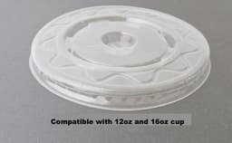 Plastic Flat Lids for 12oz or 16oz Cup 2000lids/ctn (sold per carton) - image 2