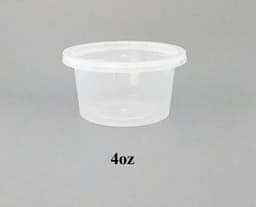 Round Clear Plastic Container with Lid 4oz 1000containers/ctn (sold per carton) - image 2