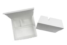 Triple Compartment Lunch Box 150x140x63 - Plain (200 boxes per carton) - image 2