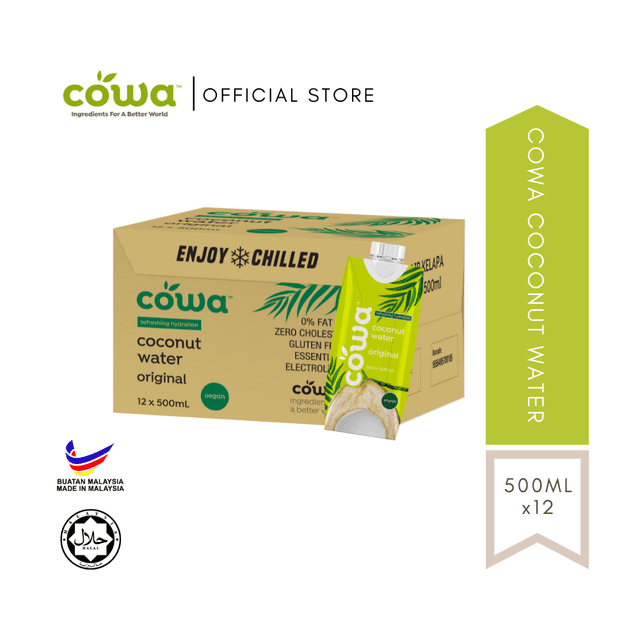 COWA Coconut Water / Air Kelapa 500ml/pack (12 packs per carton) (Sold per Carton)