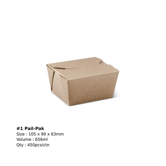 #1 Pail-Pak 105x90x63 - Brown (450 boxes per carton) Item Code: L534S0010