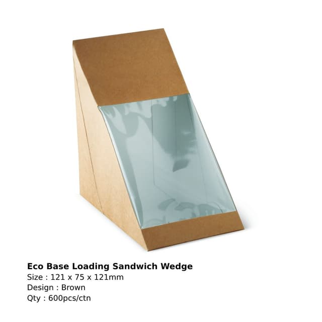 Eco Base Loading Sandwich Wedge 121x75x121 - Brown (600 boxes per carton) Item Code: P470S0010
