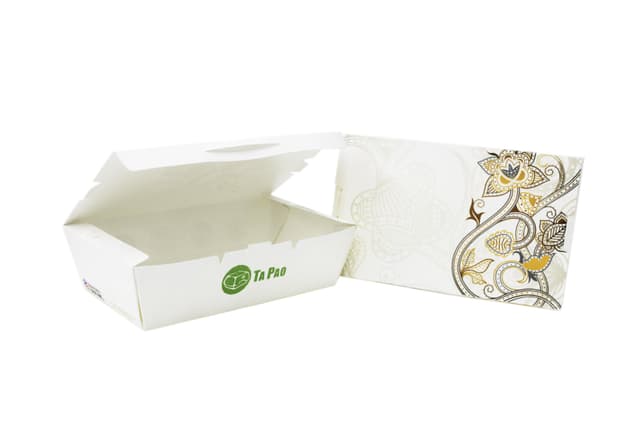 Single Compartment Lunch Box 160x90x50 - Batik (300 boxes per carton)