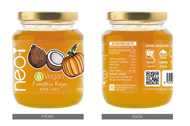 Neo-I Vegan Pumpkin Kaya Jam 220g/bottle (sold per bottle)