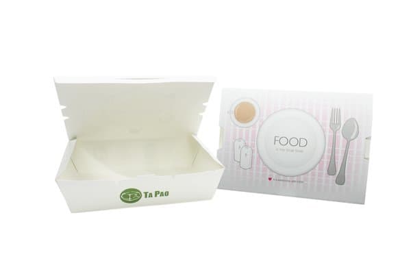 Single Compartment Paper Lunch Box With Pink Food Design 160x110x45 (300 boxes per carton)