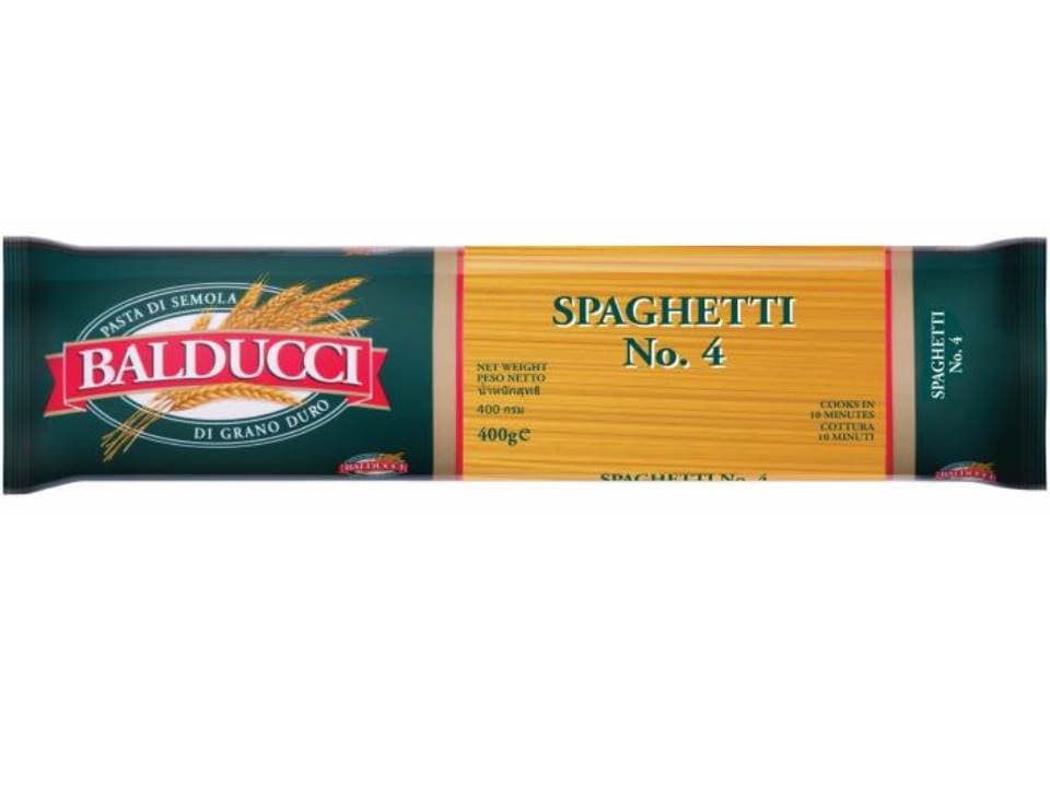 BALDUCCI No.4 Spaghetti 400gm/Pack (24 pack per carton) - GBA P.Code: BD1020