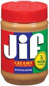 JIF Peanut Butter - Creamy 16oz/bottle (12 bottles per carton) Imported from USA - GBA P.Code: SM2005