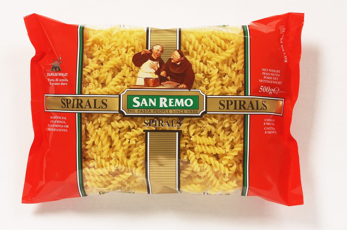 SAN REMO Spirals 500gm/pack (12 packs per carton) Imported from AUSTRALIA - GBA P.Code: 50010