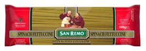SAN REMO Spinach Fettuccine 500gm/pack (20 packs per carton) Imported from AUSTRALIA - GBA P.Code: 50060