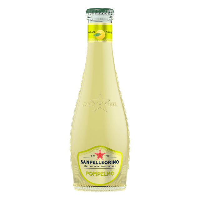 San Pellegrino Sparkling Pompelmo (Grapefruit) Drink GLASS 200ml/bottle x 24 bottles per Carton (Sold per Carton)