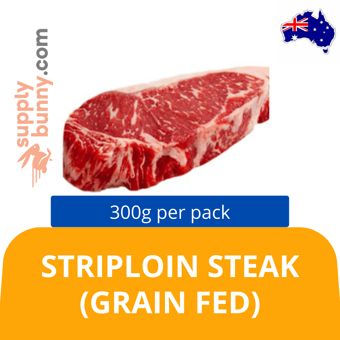 Chilled Australian Striploin Steak (Grain Fed) 300g/pack (Sold per Pack)