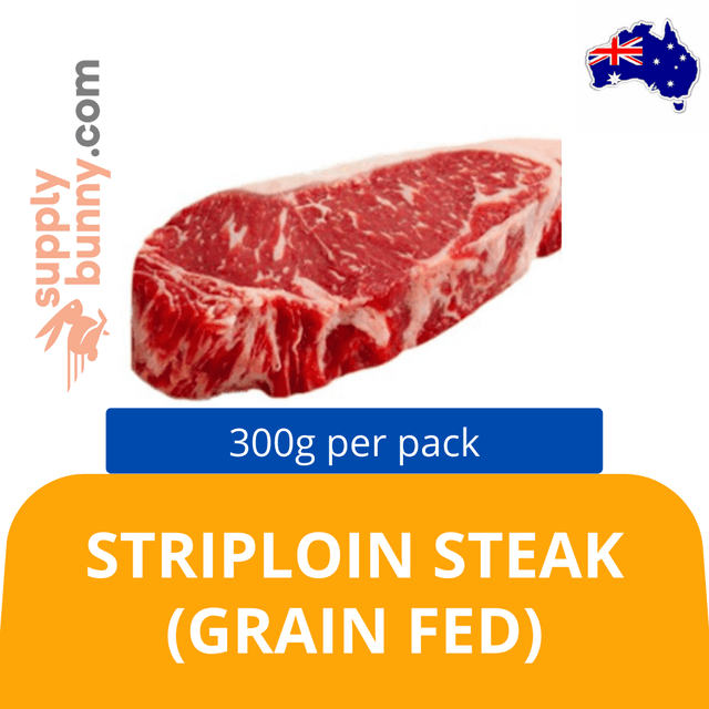 Chilled Australian Striploin Steak (Grain Fed) 300g/pack (Sold per Pack)