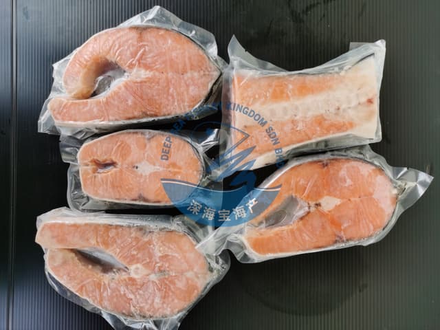 Frozen Norwegian Salmon Steak Cut 5 to 6 Pieces per Kg (Sold per Kg)