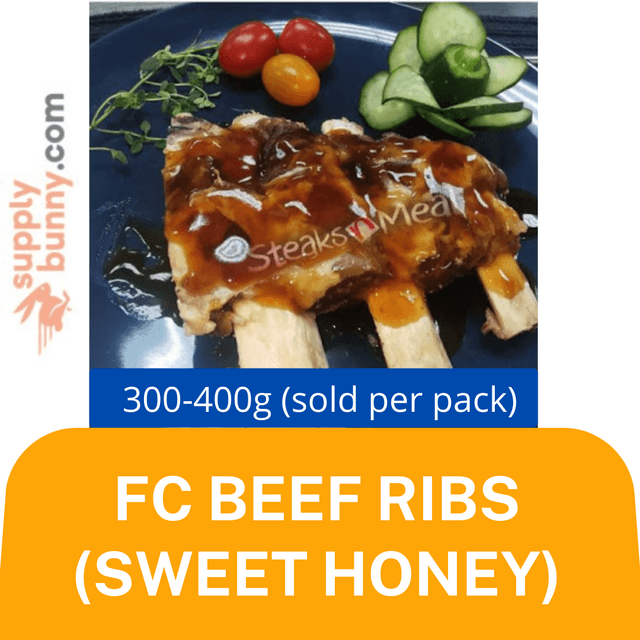 Marinated Beef Ribs with Sweet Honey 300g to 400g per Pack (Sold per Pack)