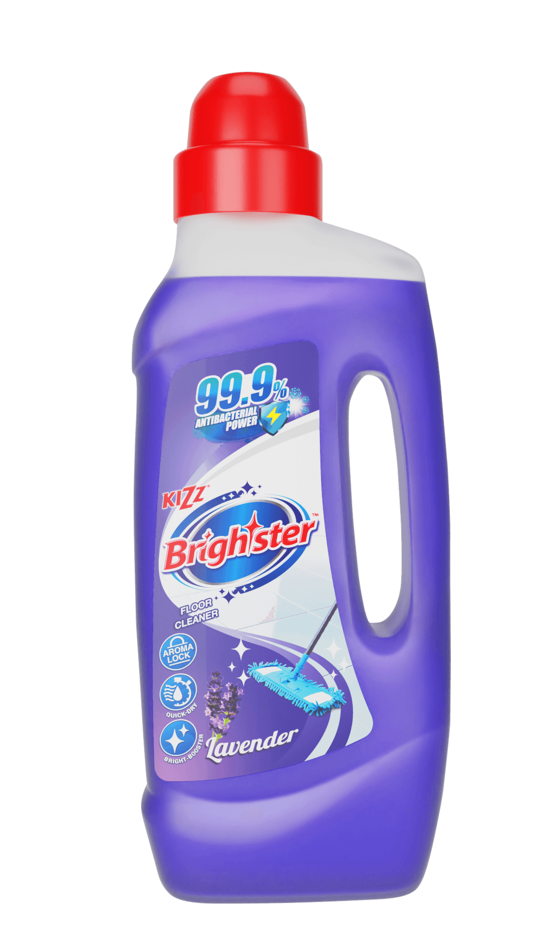 Kizz Brighster Floor Cleaner Lavendar 1L/bottle (12 bottles per carton)