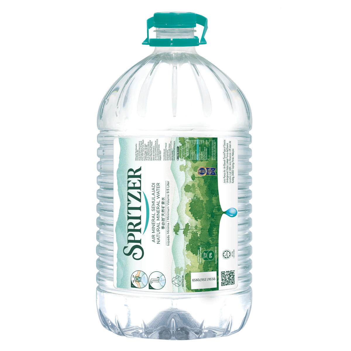 Spritzer Mineral Water 9.5L/bottle (2 bottles per carton)