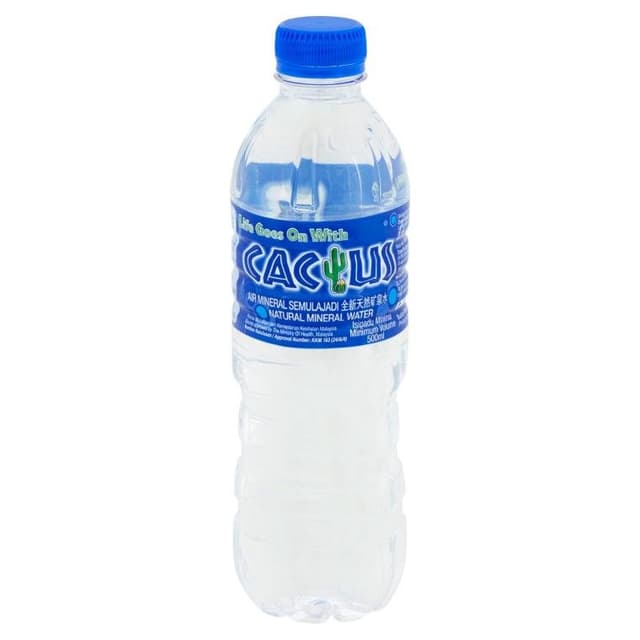 Cactus Mineral Water 500ml/bottle (24 bottles per carton)