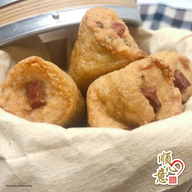 Tofu Puff Skin with Smoked Duck & Chicken Paste Rolls 15pcs/pck (sold per pack) 蒸/炸烟鸭筒