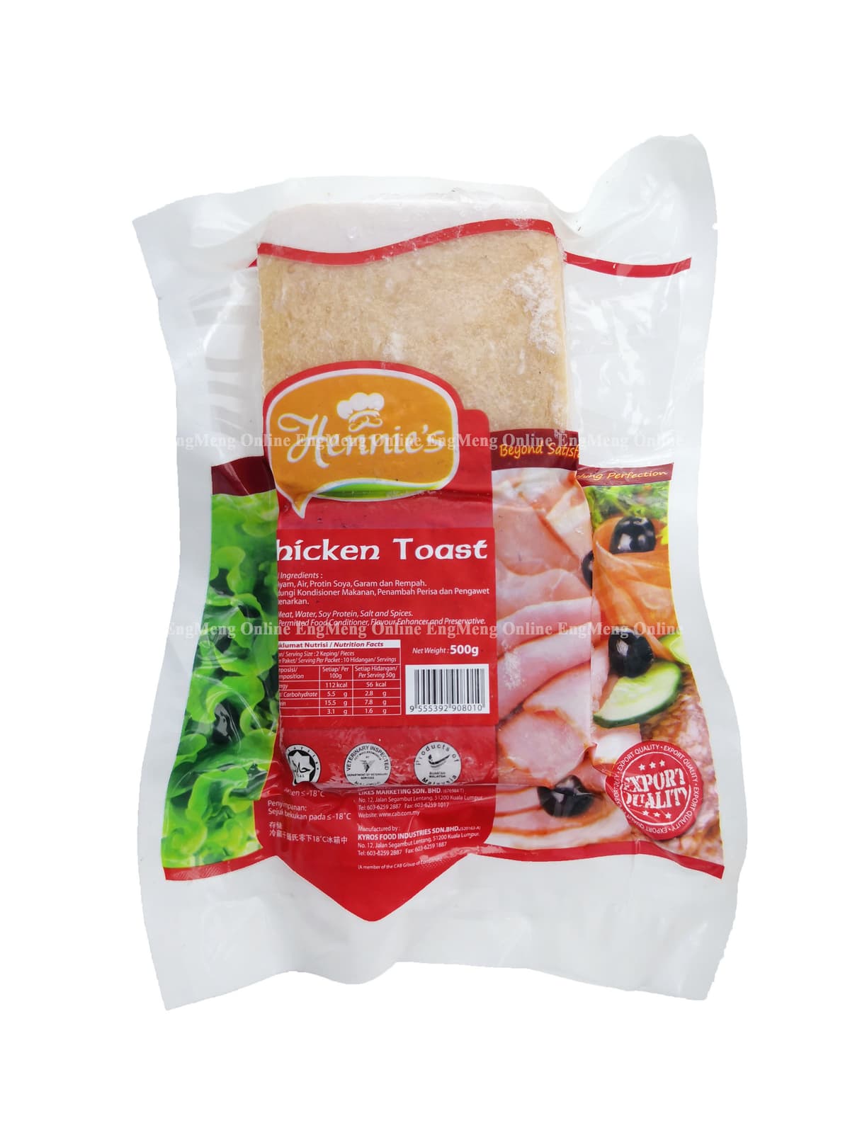 Hennie's Chicken Toast 500g (sold per pack)