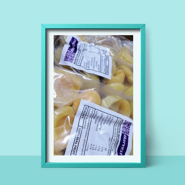 Harvestime IQF Peach Halves Grade A 1kg/pack