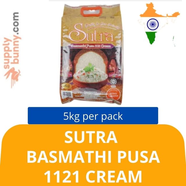 Sutra Basmathi Pusa 1121 Cream (5kg) Imported: India 印度香米