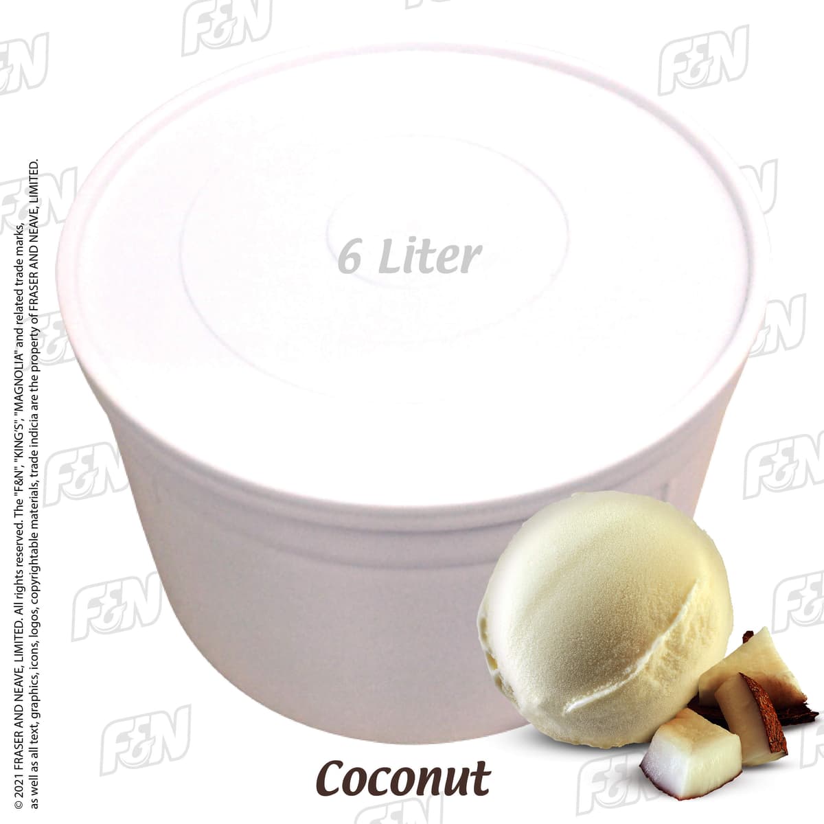 F&N Magnolia Coconut 6L per Tub(Sold per Tub) - Item Code: 1310480
