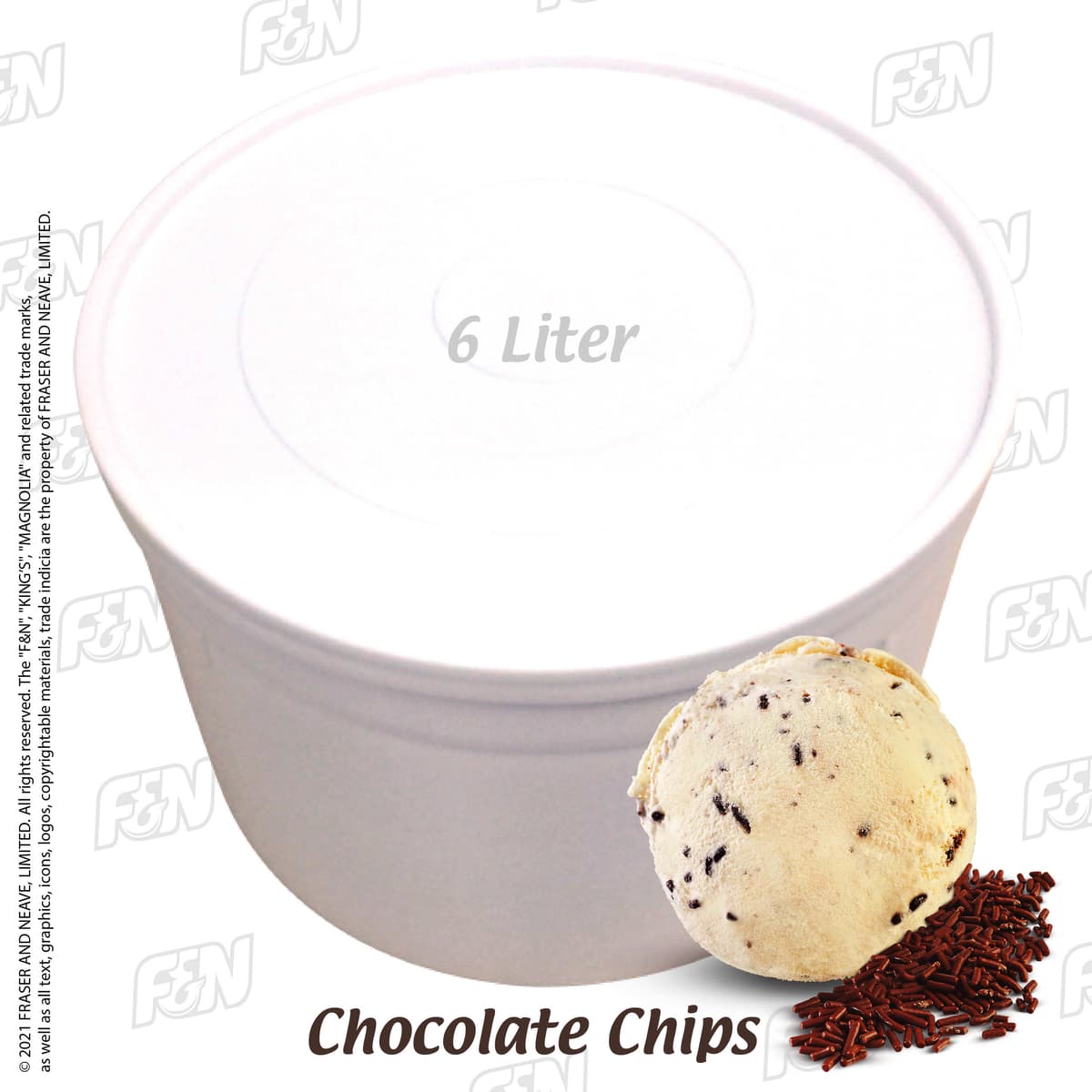 F&N Magnolia Chocolate Chips 6L per Tub (Sold per Tub) - Item Code: 1310473