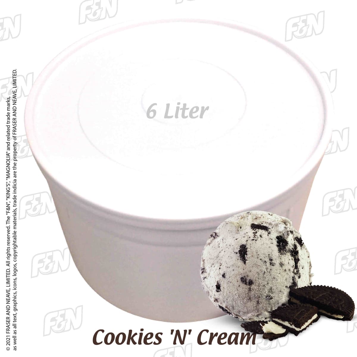 F&N Magnolia Cookies 'N' Cream 6L per Tub (Sold per Tub) - Item Code: 1310474
