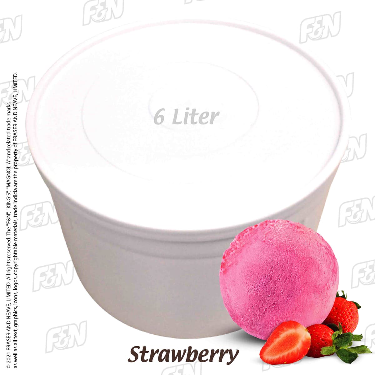 F&N Magnolia Strawberry 6L per Tub (Sold per Tub) - Item Code: 1310468