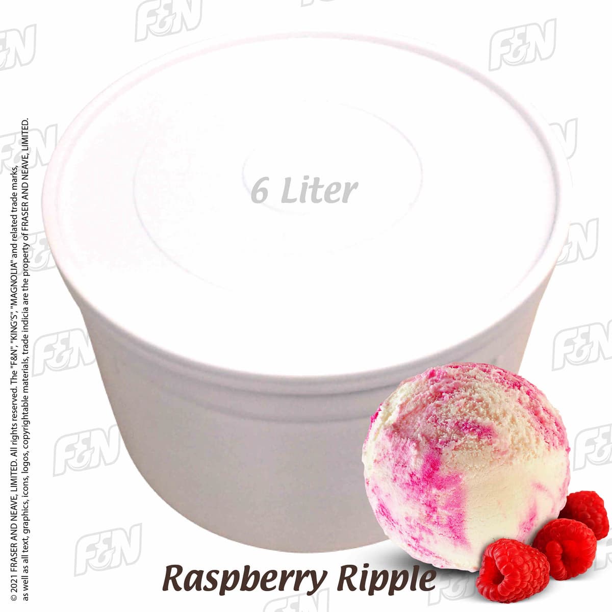 F&N Magnolia Rapberry Ripple 6L per Tub (Sold per Tub) - Item Code: 1310469