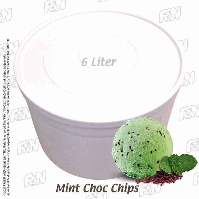 F&N Magnolia Mint Choc Chips 6L per Tub (Sold per Tub) - Item Code: 1310478