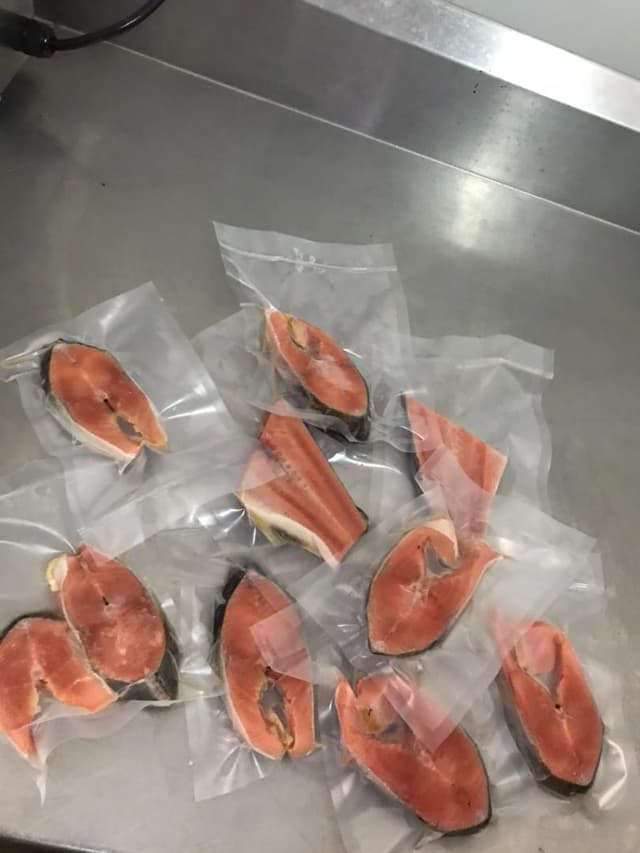 Frozen wild Alaska pink Salmon steak 100-115g± per piece (sold per piece)
