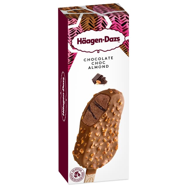 Häagen-Dazs Chocolate Choc Almond 80ml/Stick Bar (12 stick bars per carton) Imported from France GBA P.Code: HD4001