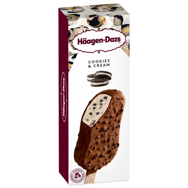 Häagen-Dazs Cookies & Cream 80ml/Stick Bar (12 stick bars per carton) Imported from France GBA P.Code: HD4004