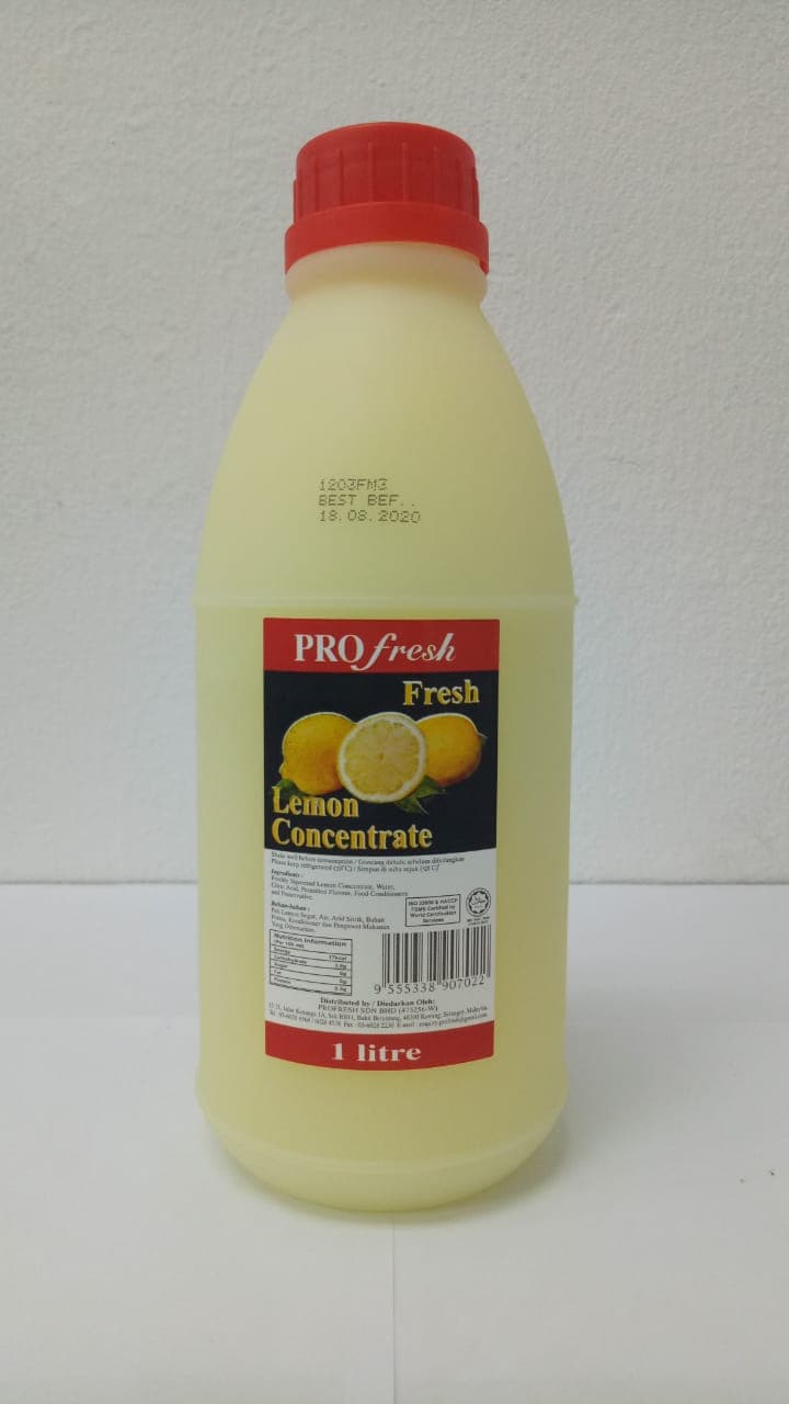 Lemon Concentrate 1L/bottle (sold per bottle)