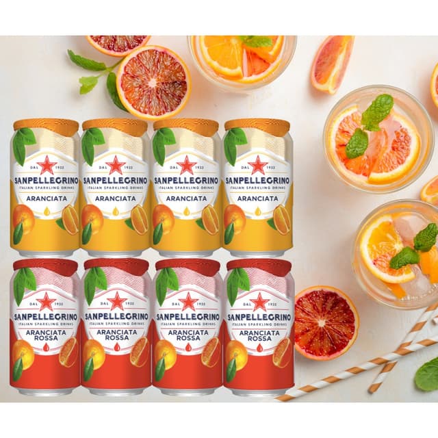 San Pellegrino Sparkling Assorted Drinks 330ml x 4/pack x 6 packs per Carton (Sold per Carton) *Choose Packs' Flavors in Description*