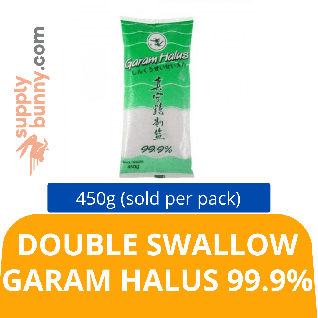 Double Swallow Garam Halus 99.9% 450g (sold per pack) Garam halus 99.9%