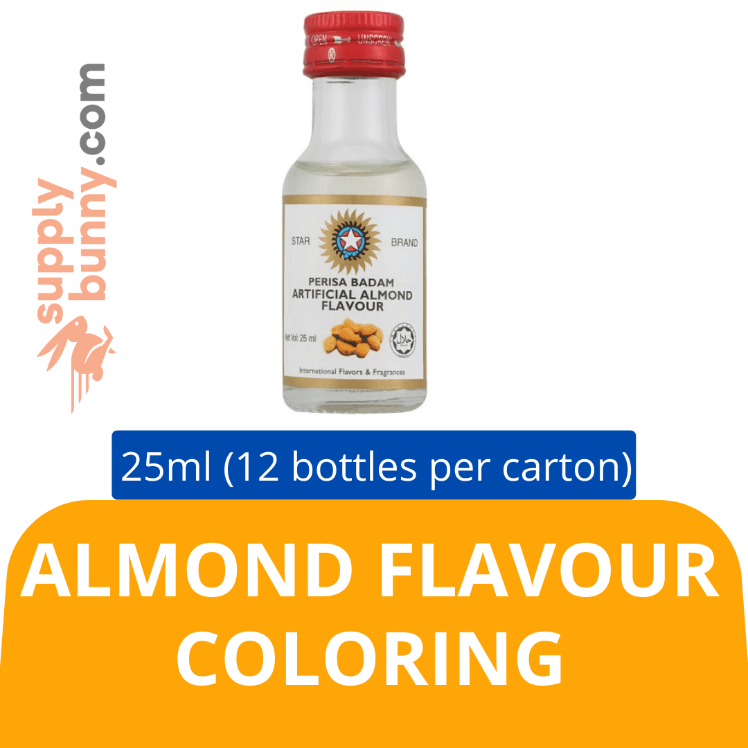 Star Brand Artificial Almond Flavour (25ml x 12 bottles) (sold per carton) Perisa Tiruan Badam Baking Goods Halal