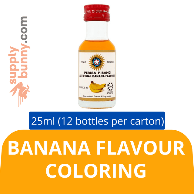 Star Brand Artificial Banana Flavour (25ml x 12 bottles) (sold per carton) Perisa Tiruan Pisang Baking Goods Halal