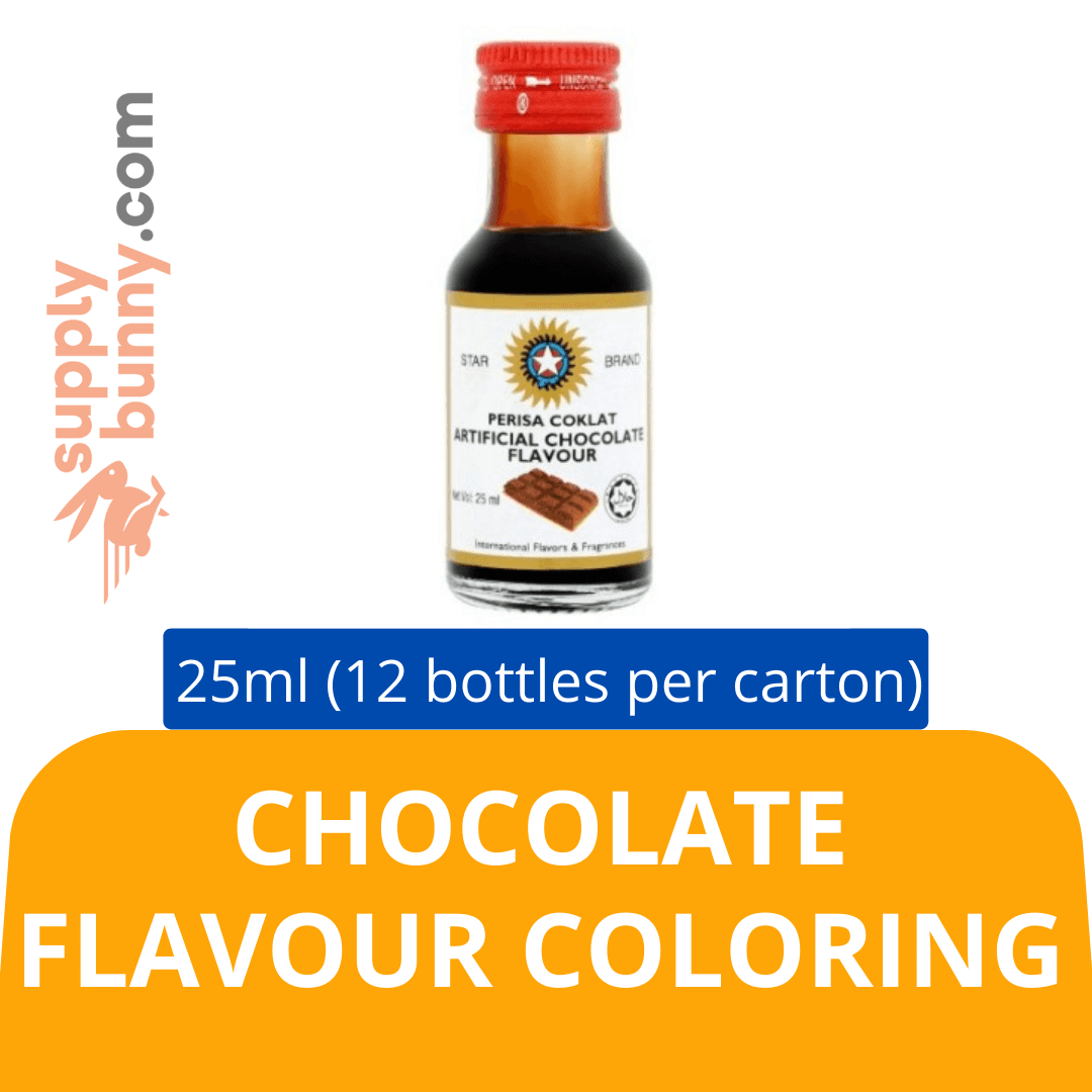 Star Brand Artificial Chocolate Flavour (25ml x 12 bottles) (sold per carton) Perisa Tiruan Coklat Baking Goods Halal