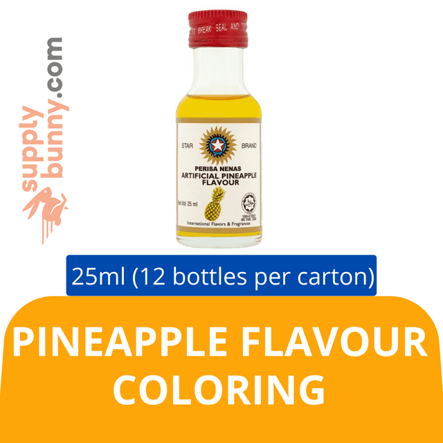 Star Brand Artificial Pineapple (25ml x 12 bottles) (sold per carton) Perisa Tiruan Nenas Baking Goods Halal