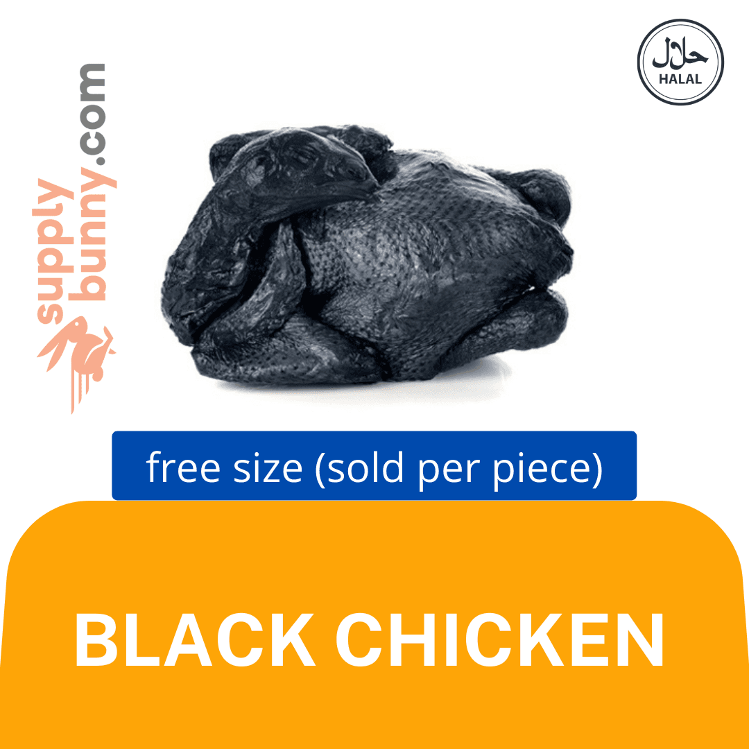 Whole Black Chicken (free size) (sold per pcs) Ayam Hitam