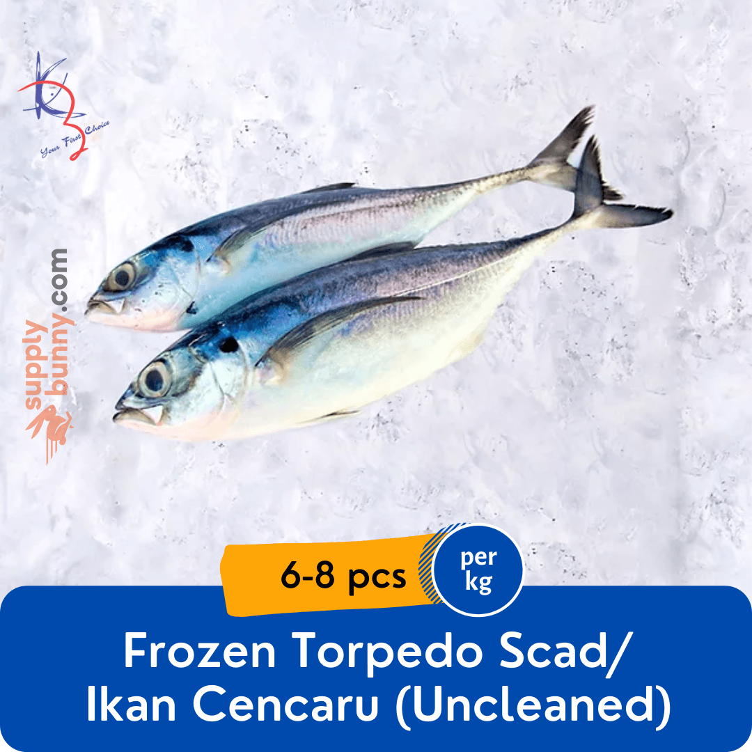 Frozen Torpedo Scad/ Cencaru Uncleaned 6-8pcs (sold per kg)