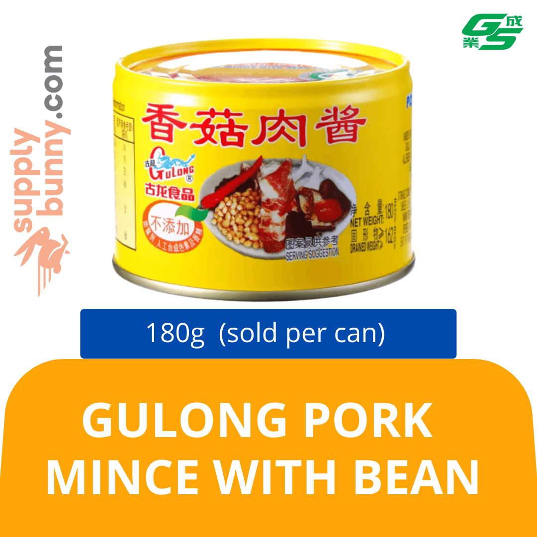 Gulong Pork Mince with Bean 180g (sold per can) 古龙香菇肉酱