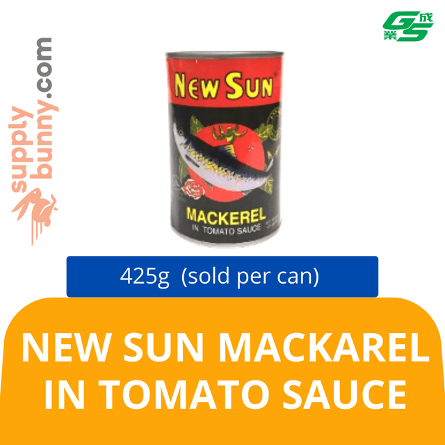 New Sun Mackarel In Tomato Sauce 425g (sold per can)