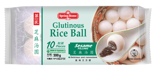 SPRING HOME GLUTINOUS RICE BALL (SESAME) 20GM X 10PCS