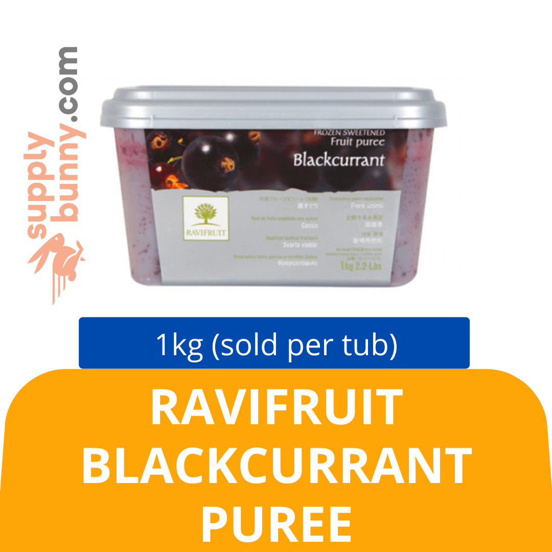 RAVIFRUIT BLACKCURRANT PUREE 1KG (sold per tub) BidFood
