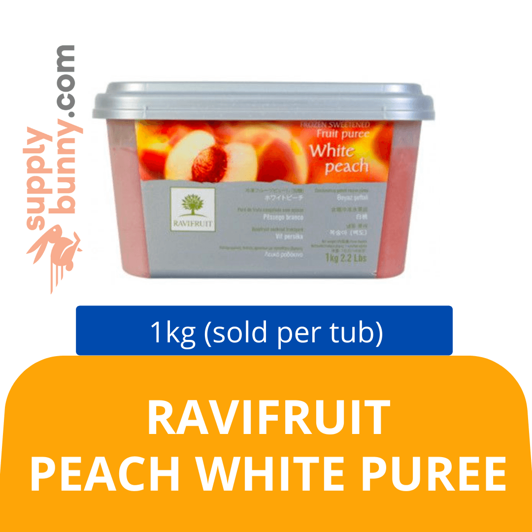 RAVIFRUIT PEACH WHITE PUREE 1KG (sold per tub) BidFood
