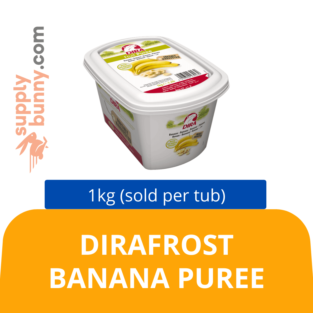 DIRAFROST BANANA PUREE 1KG (sold per tub) BidFood