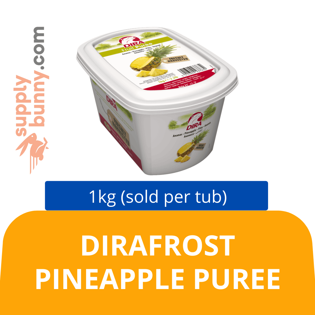 DIRAFROST PINEAPPLE PUREE 1KG (sold per tub) BidFood